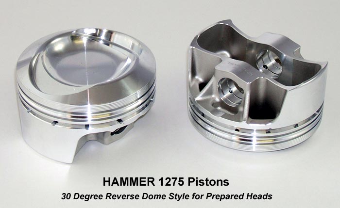 Lightweight High Performance 1275cc 30 Degree Reverse Dome Forged Piston for Harley Davidsons and Buells