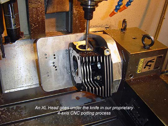 An XL1200R Head Being Ported by CNC